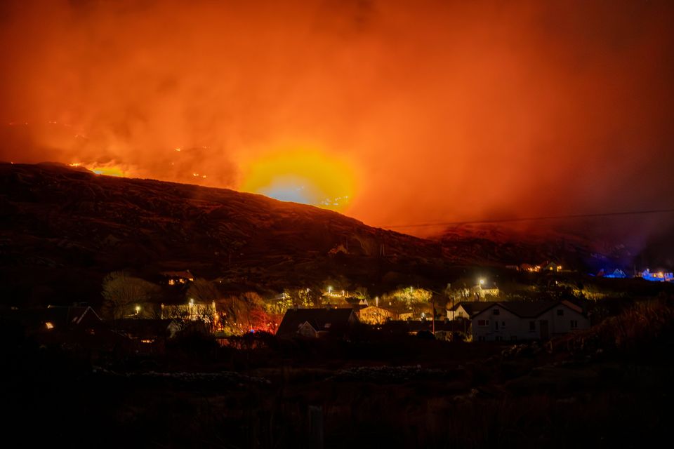 The blaze above Caherdaniel village. Photo by Ruth Brophy