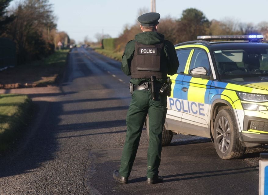 The scene after a man died and several others were injured after a crash in Co Tyrone. Press Eye.