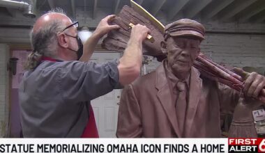 Omaha’s Broom Man statue finds permanent home after decade-long effort