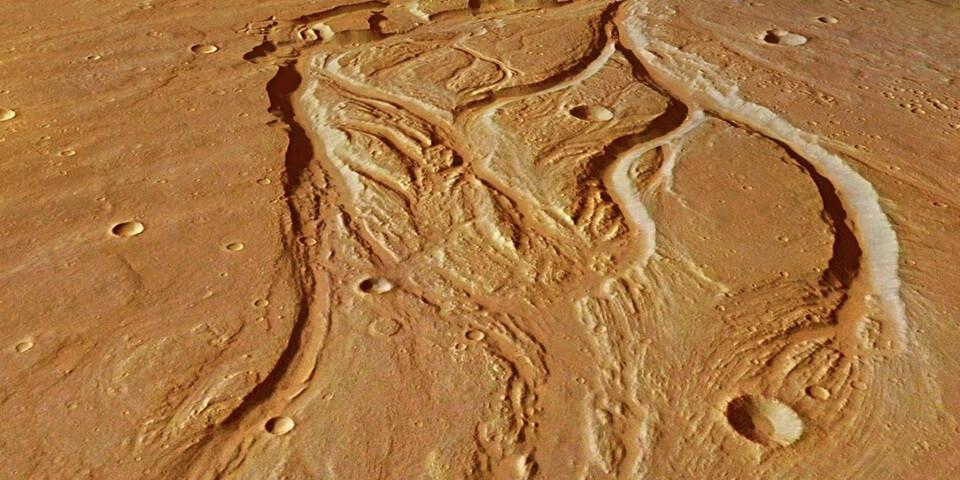 Ancient riverbeds can still be seen on the surface of Mars and it is here that the focus will lie in the search for life (Credit : ESA/DLR/FU Berlin)