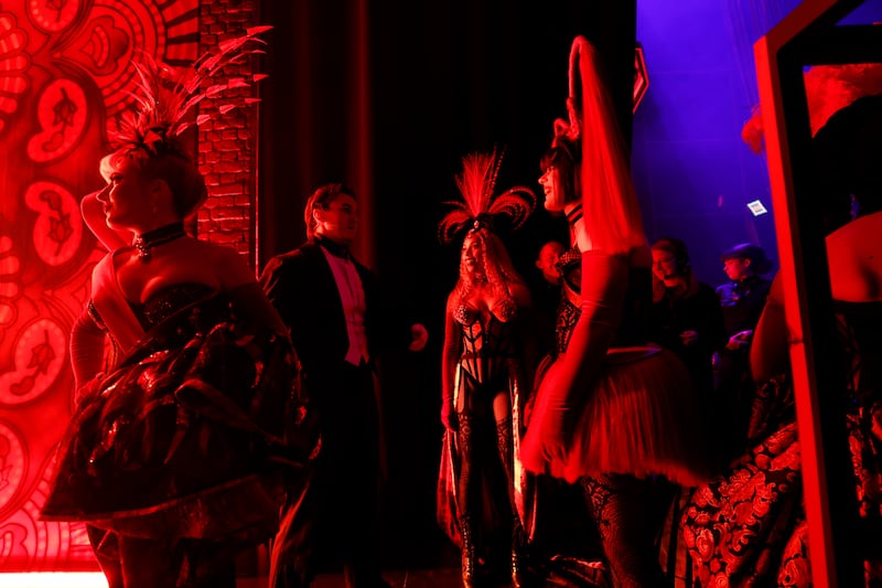 Moulin Rouge! The Musical: The cast wait in the wings. Photograph: Nick Bradshaw