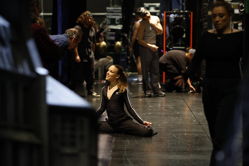 Moulin Rouge! The Musical: The cast prepare for their matinee show in the Bord Gáis Energy Theatre, Dublin. Photograph: Nick Bradshaw