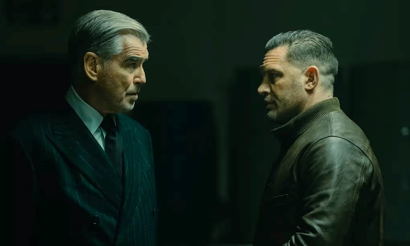 Pierce Brosnan and Tom Hardy in  MobLand. Photograph: Luke Varley/Paramount+