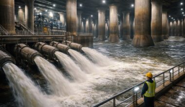 The city where heavy rain triggers a giant system that draws water from underground, uses deep wells, and relies on high-powered pumps to prevent it from returning to the surface.