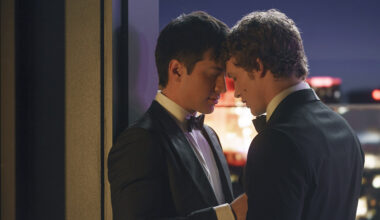 Hudson Williams and Connor Storrie in Heated Rivalry