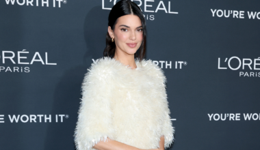 Kendall Jenner Trades Mugler Miniskirt for Festive Slinky Chanel Dress