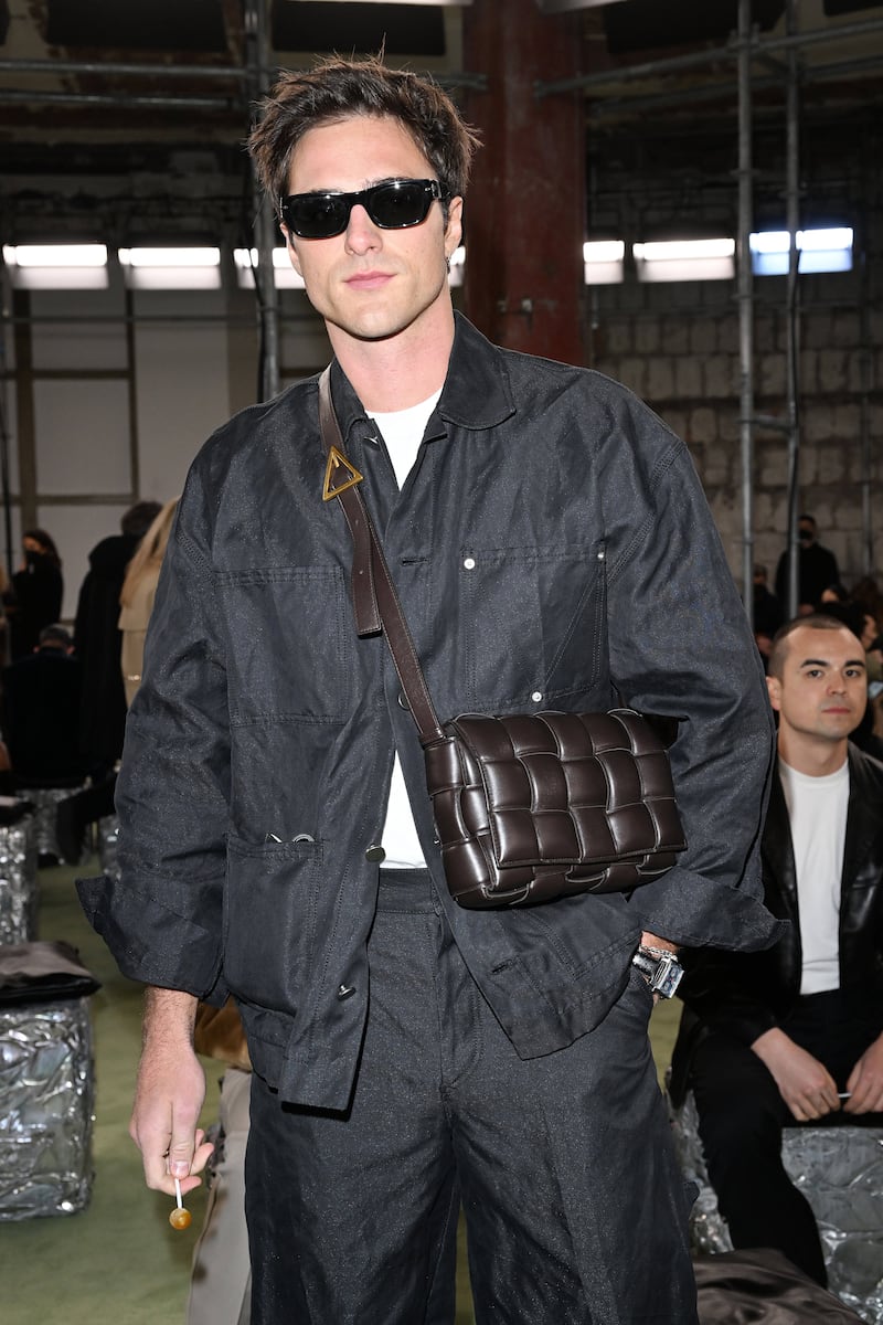 Jacob Elordi with a man bag in Milan, Italy. Photograph: Daniele Venturelli/Getty Images for Bottega Veneta