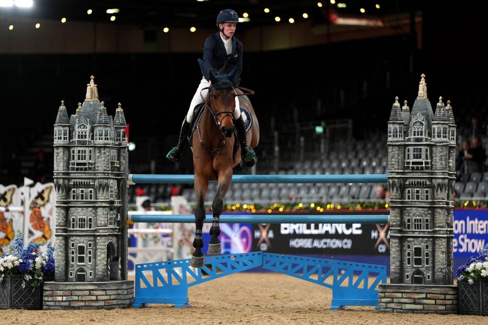 Tom Wachman on Tabasco de Toxandria Z during The Snowball Stakes on day two of the London International Horse Show at ExCel London. (Photo by Ben Whitley/PA Images via Getty Images)