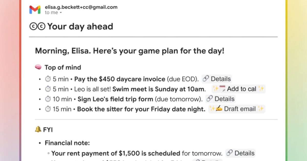 Nifty Gemini-Powered CC Feature Released by Google Labs
