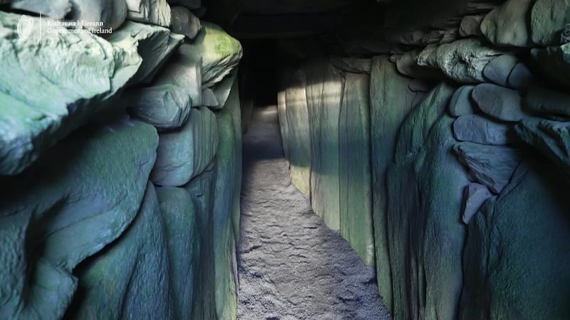 The winter solstice at the chamber at Newgrange, Co Meath December 21st, 2025