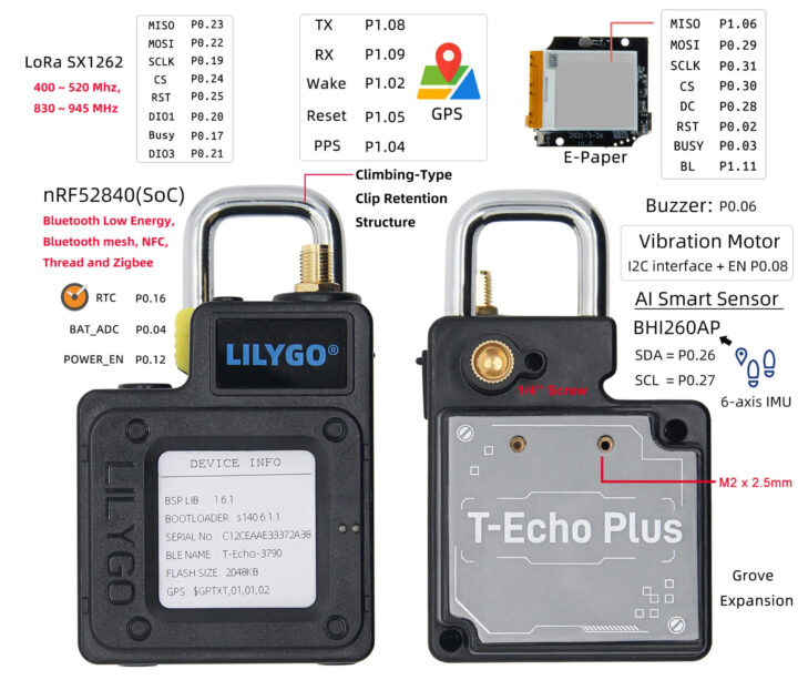 LILYGO T Echo Plus Hardware Overview and Pinout