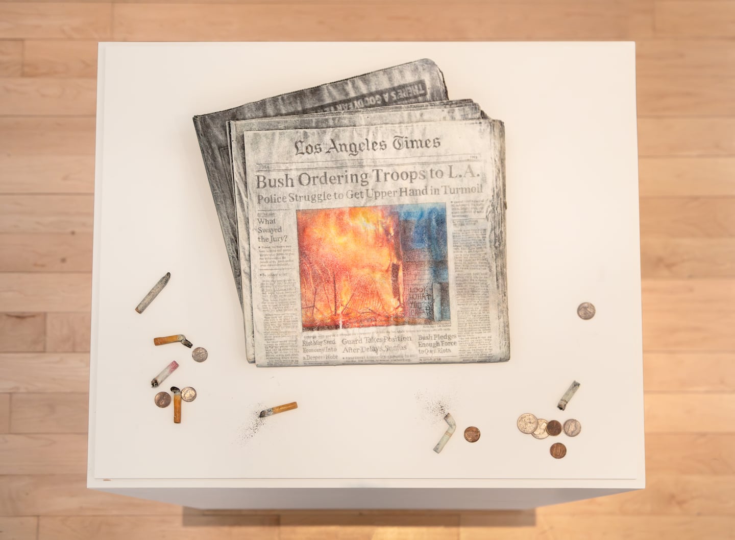 Installation view of "Vincent Valdez: Just a Dream..." at MASS MoCA. 