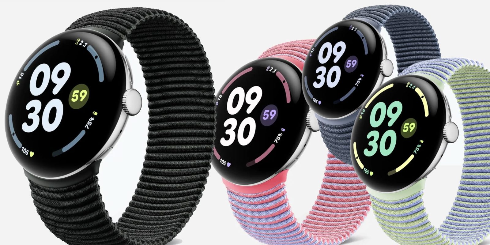 A group of smart watches