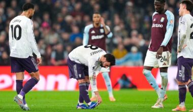 Major injury concern for Manchester United as Bruno Fernandes subbed off versus Aston Villa