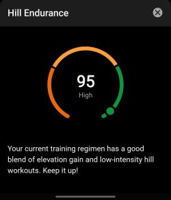 graphic of hill endurance from garmin watch