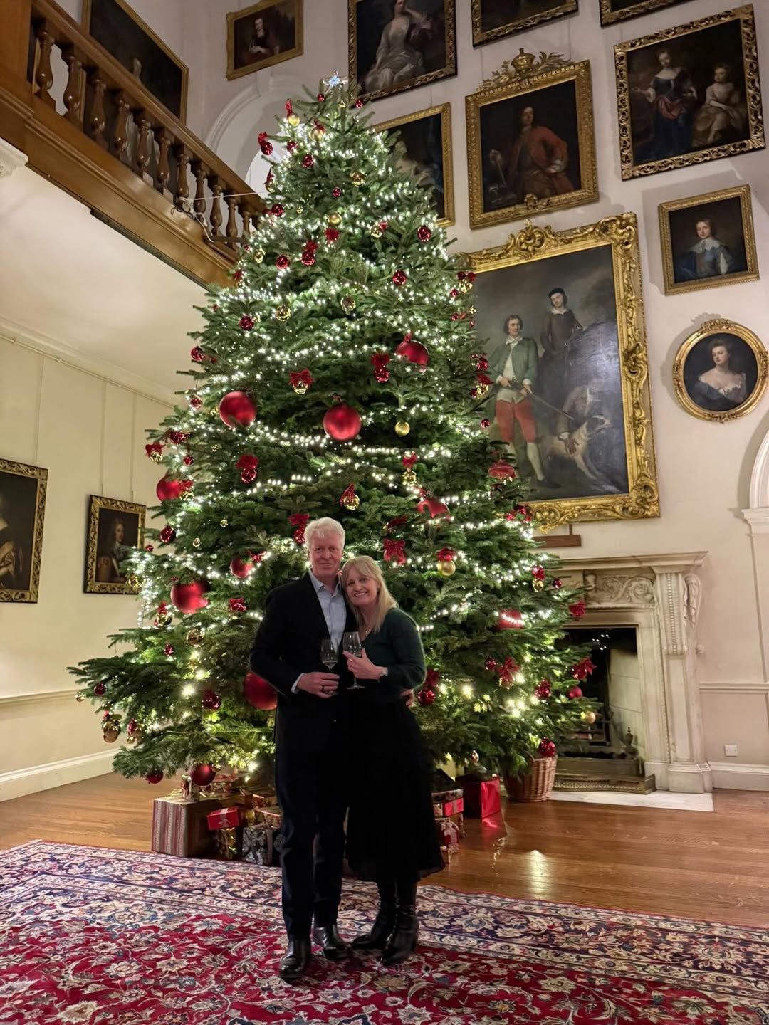 Image may contain Charles Spencer 9th Earl Spencer Adult Person Art Painting Plant Tree Wedding and Lighting