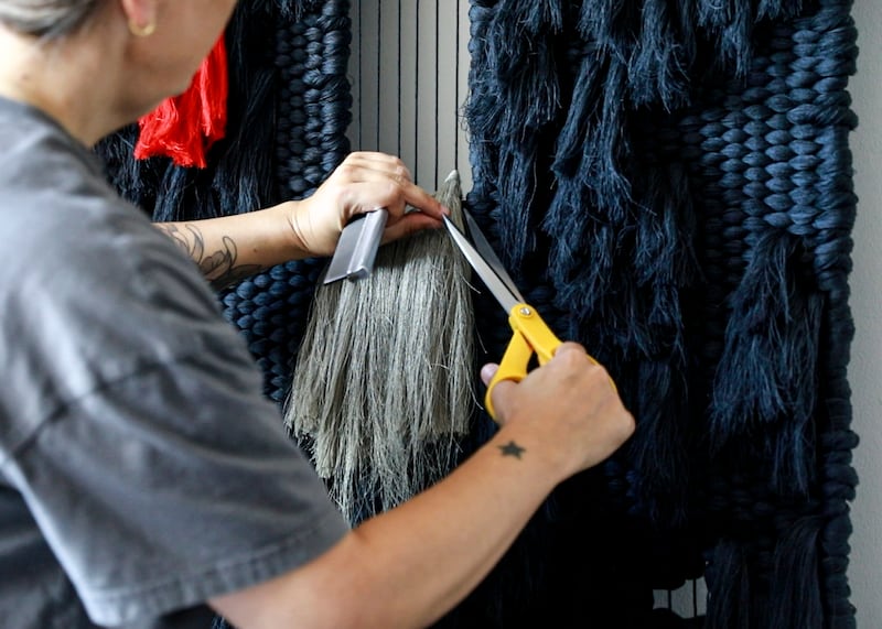 Emily Waszak in her studio, 2025