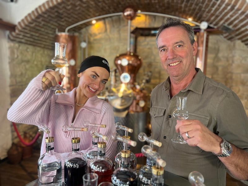 Comedian Kayleigh Trappe and chef Kevin Dundon will feature in the High Road Low Road Winter Special. Photograph: RTÉ