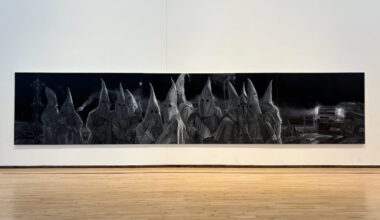 Vincent Valdez, "The Beginning is Near, An American Trilogy, Ch. 1: The City II," 2016. Installed at Mass MOCA in "Vincent Valdez: Just a Dream ..." until April 2026. (Murray Whyte/Globe Staff)00moca