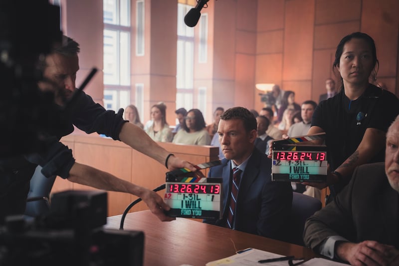 I Will Find You: Sam Worthington during filming. Photograph: Christos Kalohoridis/Netflix