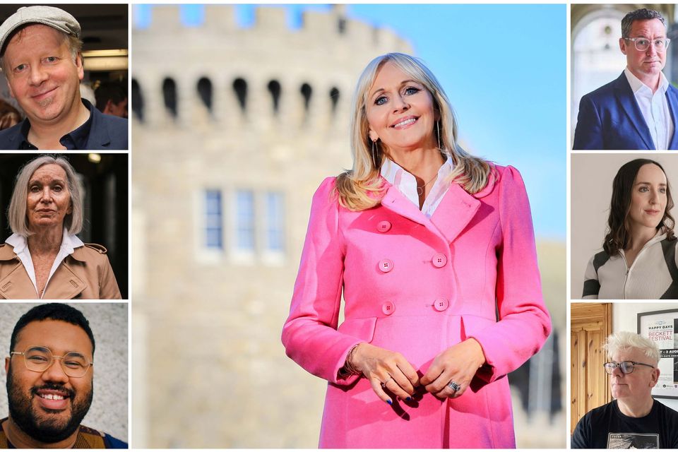 Who's reading who? From top, Tommy Conlon, Marie Cassidy and Leon Diop; Miriam O'Callaghan, centre; and right, from top, Eoin O'Malley, Jessica Traynor and Eoin Devereux