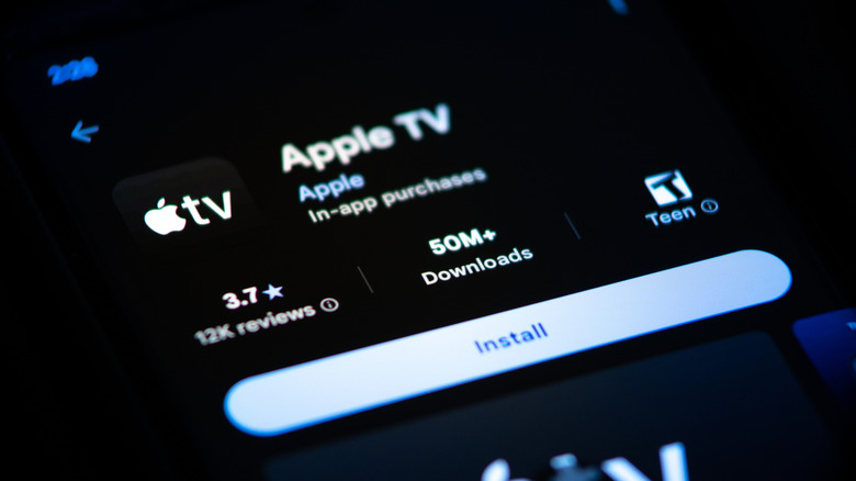 The Apple TV app page on the Google Play Store