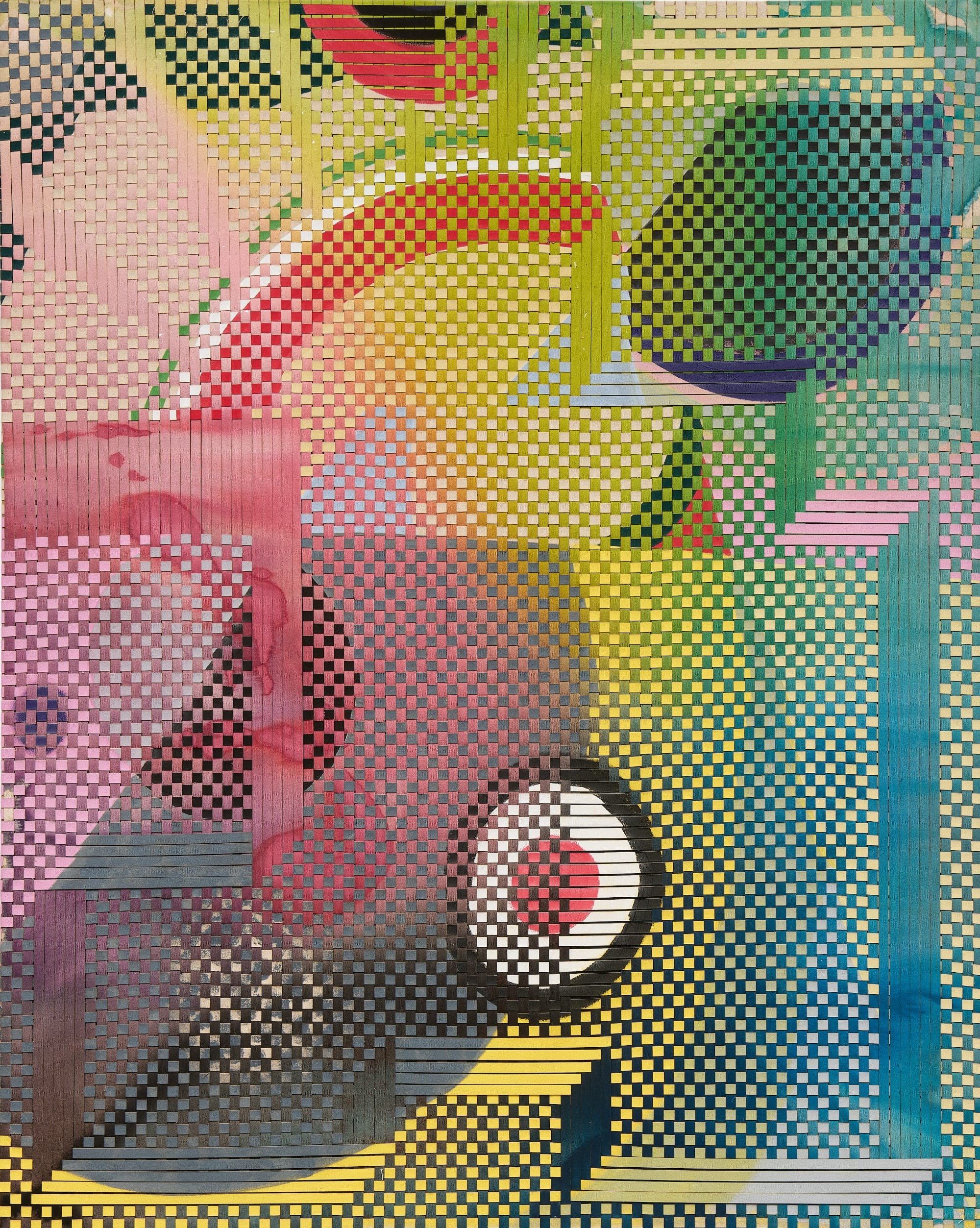 an abstract woven composition by Miguel Arzabe