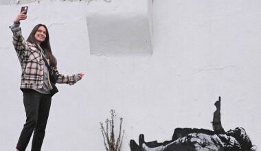 Banksy claims Bayswater artwork that shows two figures lying down