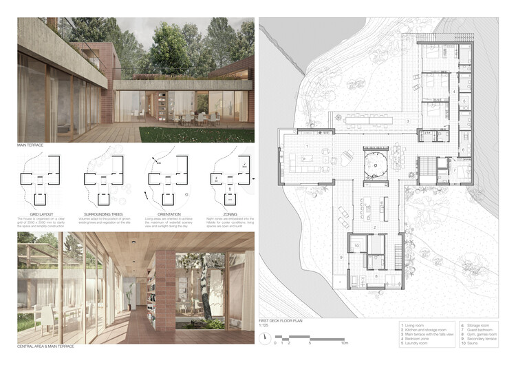 Howard Waterfall Retreat Competition: Buildner’s Winners Explore Multigenerational Living and Topography - Image 18 of 41