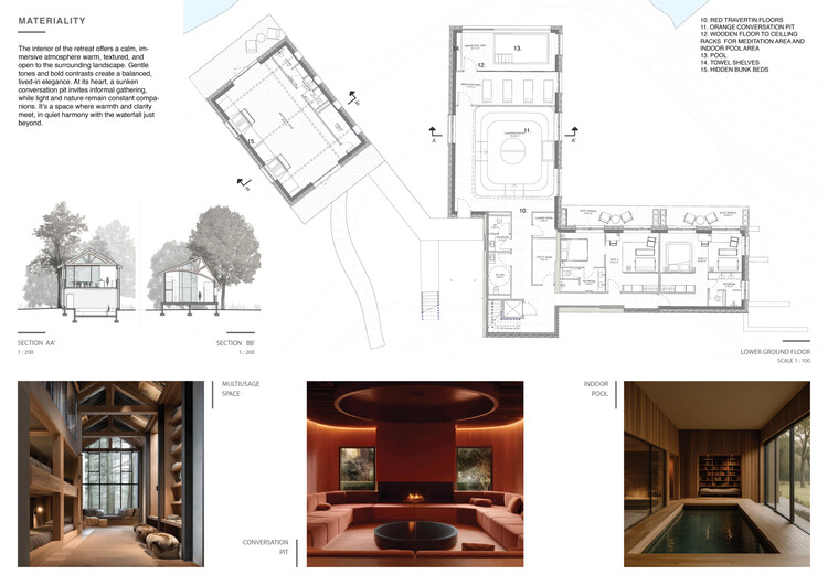 Howard Waterfall Retreat Competition: Buildner’s Winners Explore Multigenerational Living and Topography - Image 24 of 41