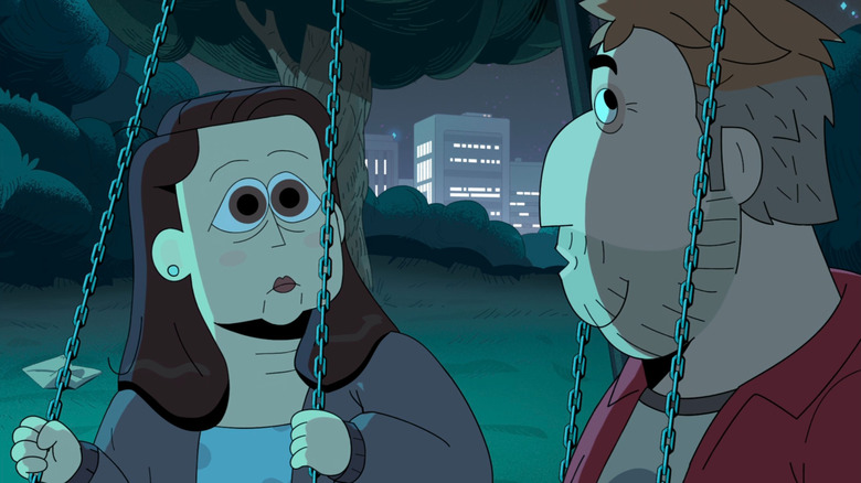 Carol on a swing set on Carol & the End of the World