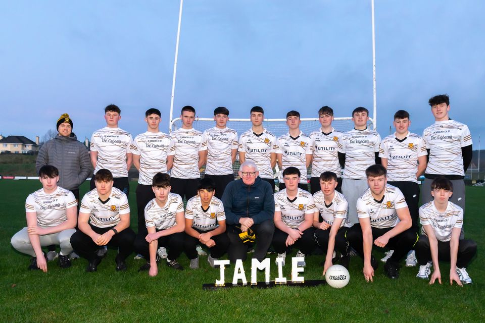 The current Dr Crokes minor team remembering Jamie Doolan with Jamie's dad Eddie at the Dr Crokes GAA club Lap of Light remembrance walk. Photo by Seamus Healy.