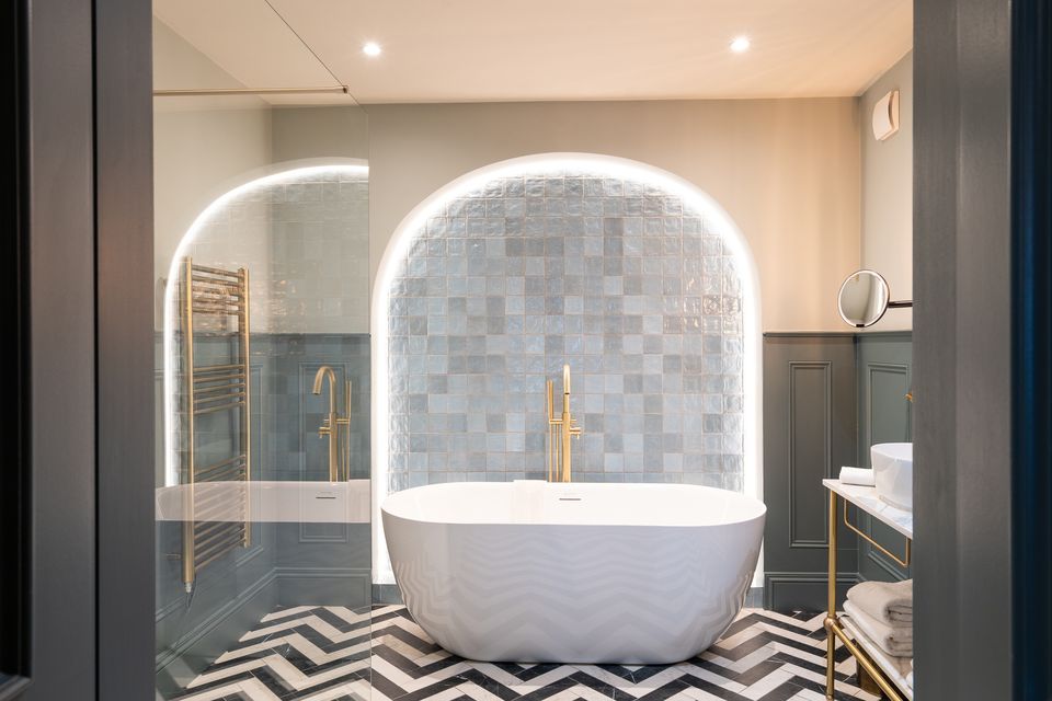 One of the statement bathrooms in The Hat Maker in Dungarvan