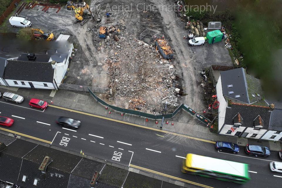 A bird's eye view of demolished Tonery's Bar in Bohermore, which will see the construction of a major new hotel development PIC CREDIT:
Galway Aerial Cinematography