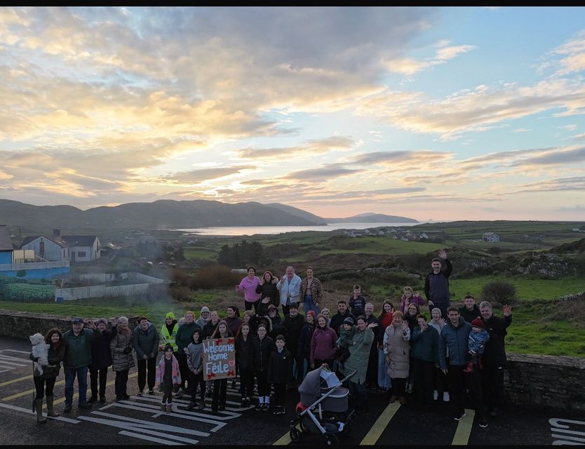 Féile's welcome home party.