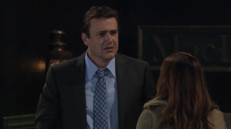 Jason Segel as Marshall looking distraught on How I Met Your Mother