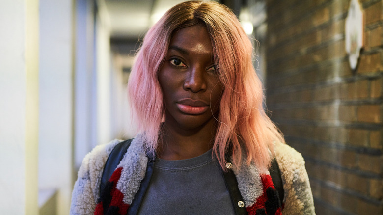Arabella (Michaela Coel) looking at camera on I May Destroy You