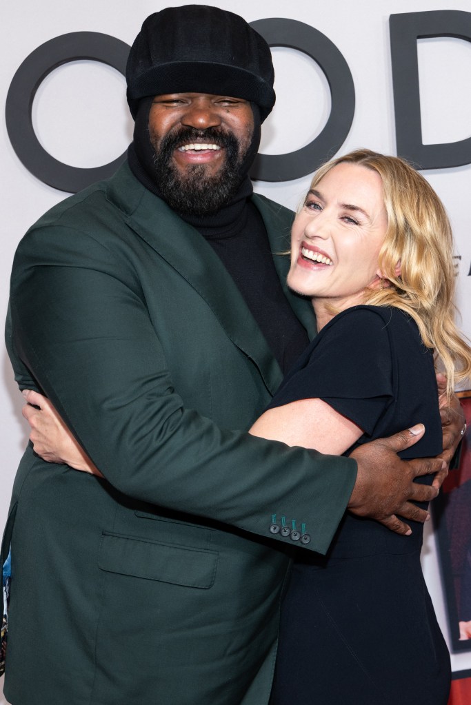 Musician Gregory Porter  supports buddy Kate Winslet at the premiere of her  directorial debut, “Goodbye June,” for which he wrote a song, at the Whitby Hotel in Midtown.