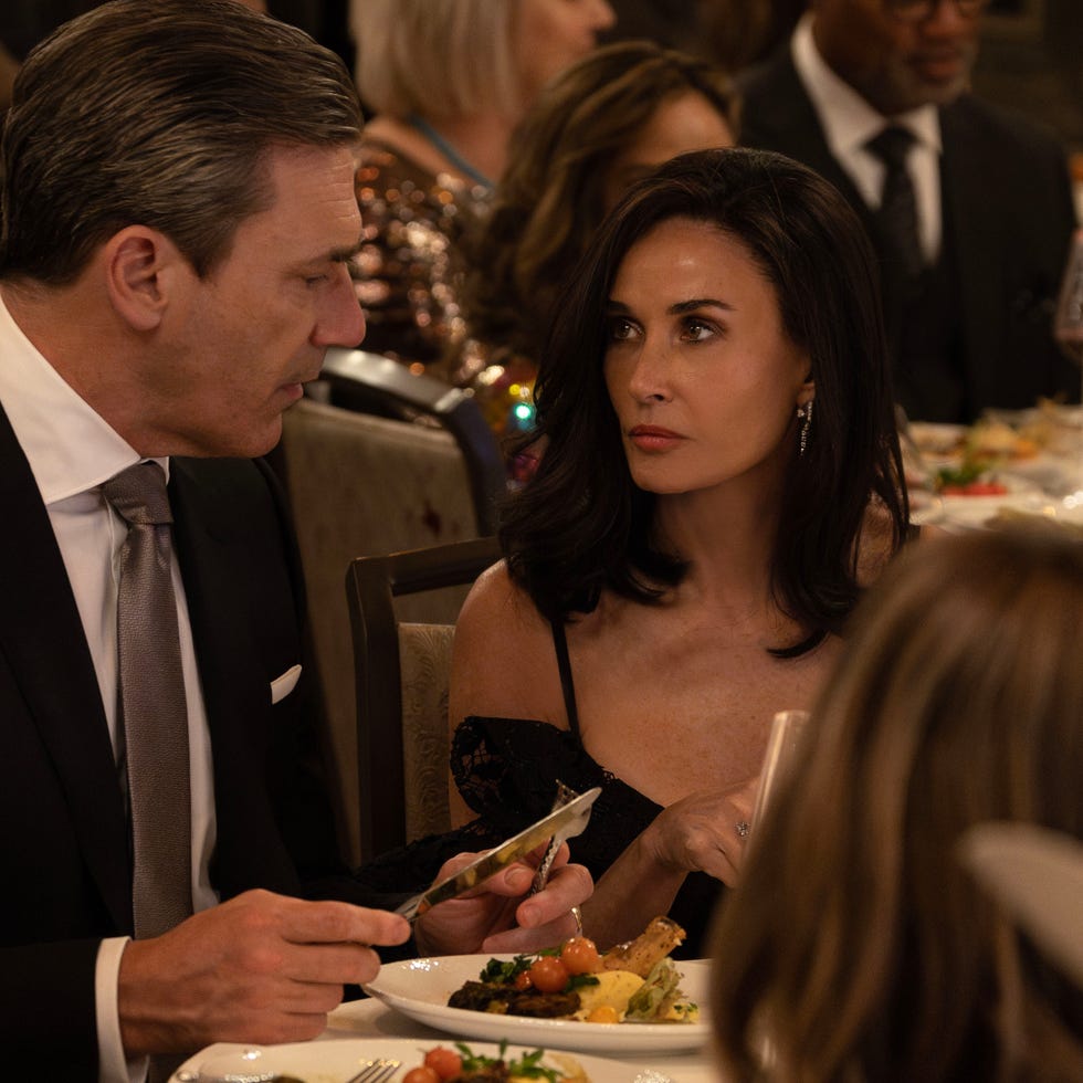 Episode 102 l r: jon hamm as monty miller and demi moore as cami miller in season 1, episode 2 of landman streaming on paramount+ photo credit: emerson miller/paramount+