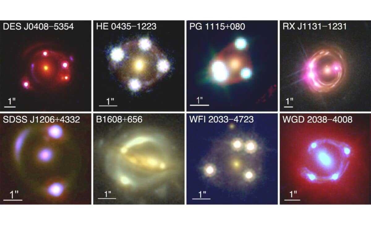 Montage Of The Eight Lensed Quasar Systems In The Tdcosmo 2025 Sample