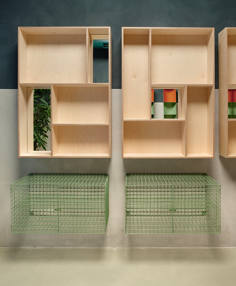 organic marble tables and vibrant hues complete madrid store by lucas y hernández-gil