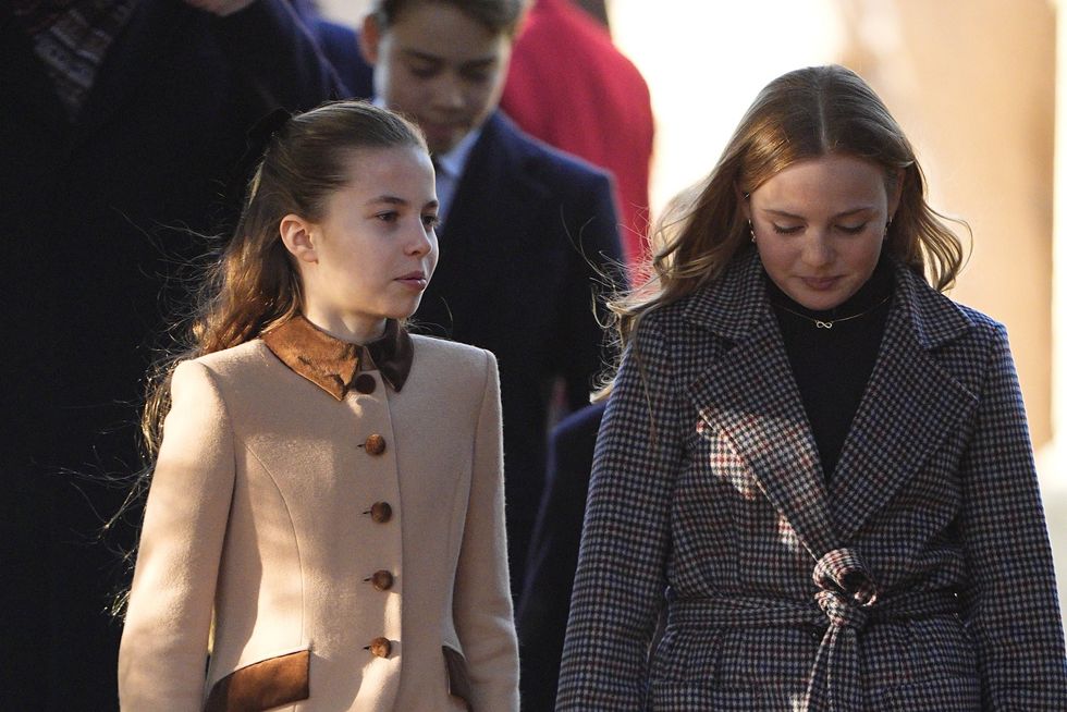 Princess Charlotte and Mia Tindall