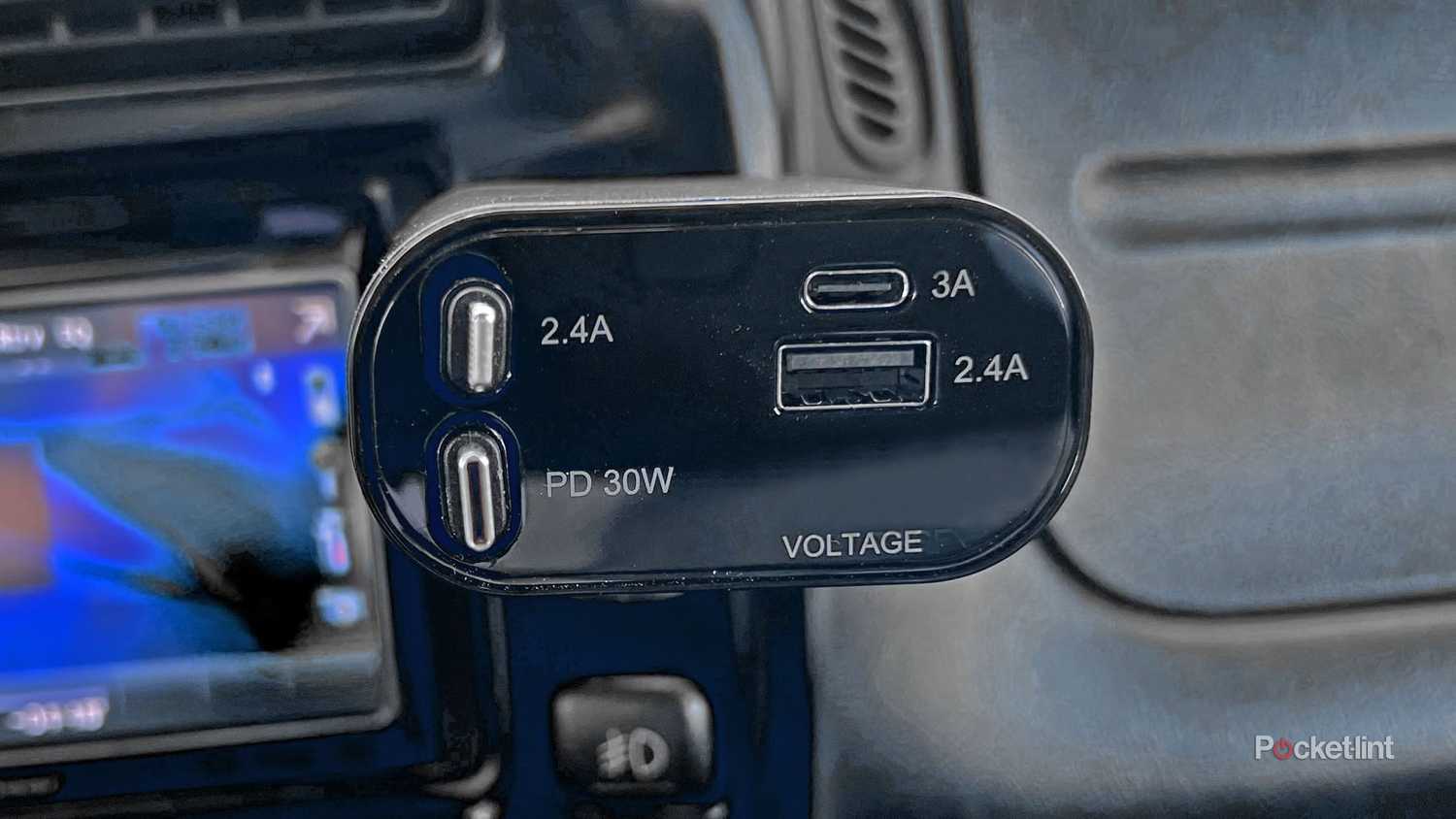 A retractable car charger. 
