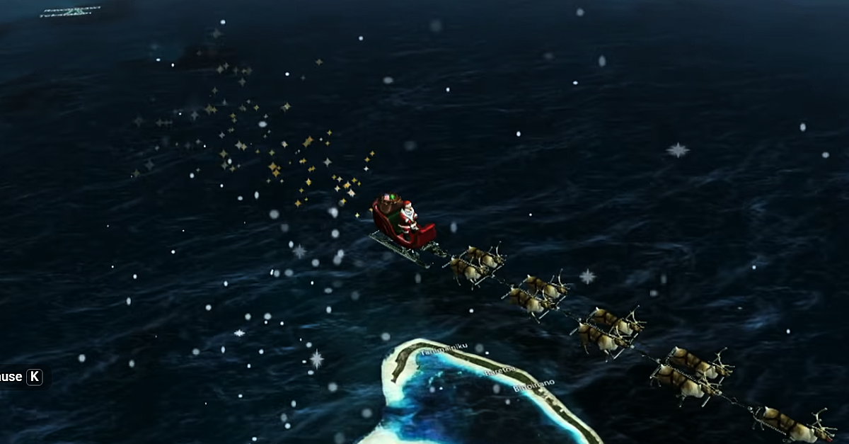 Watch Santa's progress as he delivers gifts around the world