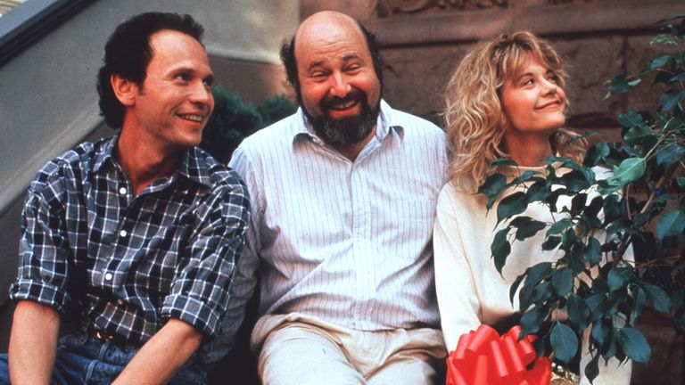 Rob Reiner with Billy Crystal (left) and Meg Ryan (right). Pic: THA/Shutterstock