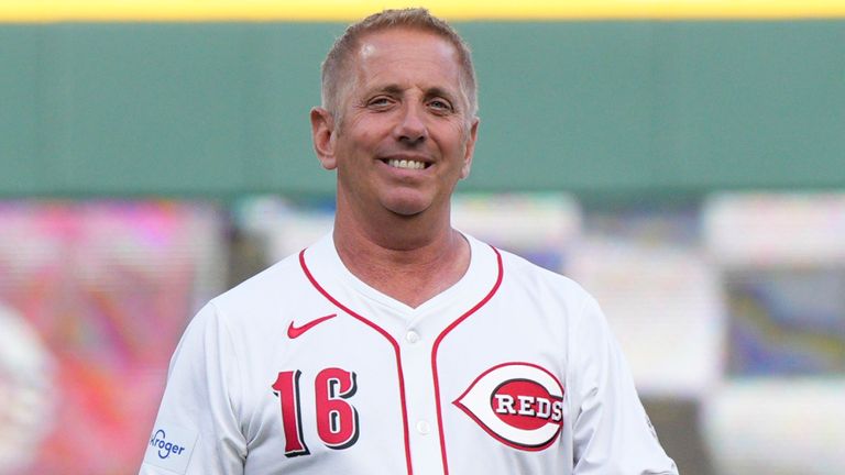 Greg Biffle pictured ahead of baseball game in May this year. Pic: AP