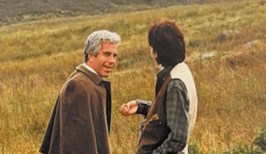 Jeffrey Epstein and Ghislaine Maxwell hunting, date unknown. Pic: US DOJ