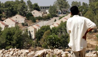 The Jewish settlement of Kadim, now approved by Israel's government, at the time of its evacuation in 2005. Pic: Reuters