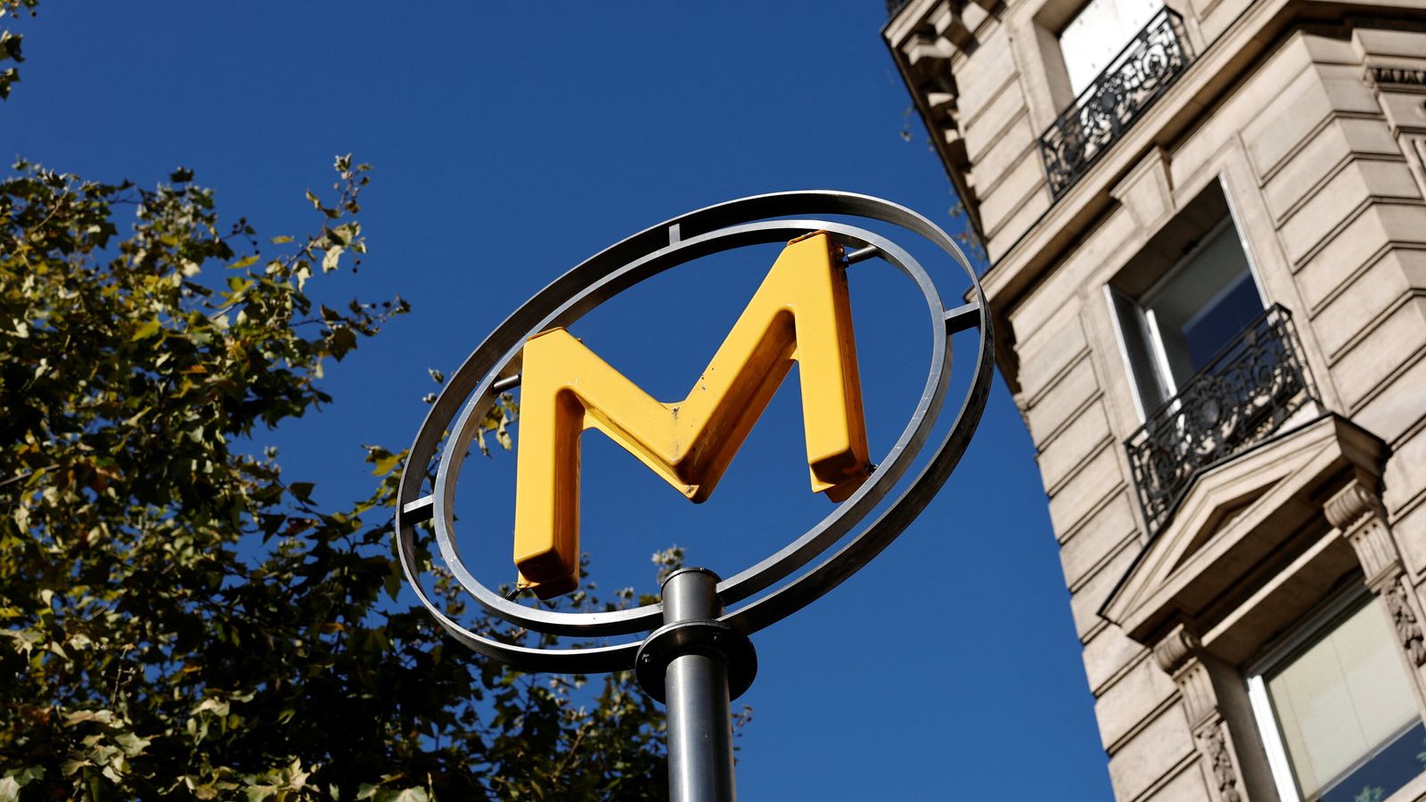 A sign for the Paris metro. File pic: Reuters