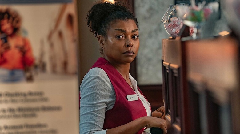 Taraji P. Henson as Janiyah Wiltkinson, looking concerned in Straw